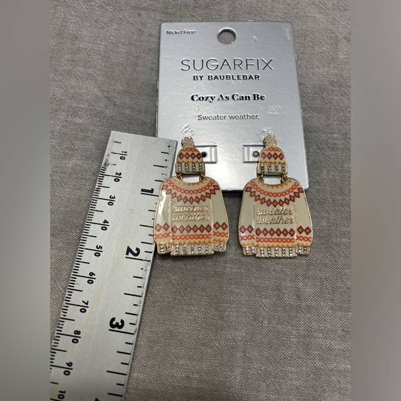 SUGARFIX by BaubleBar, 2 Pairs Drop Earrings,Sweater weather. Time to branch out - Picture 5 of 8